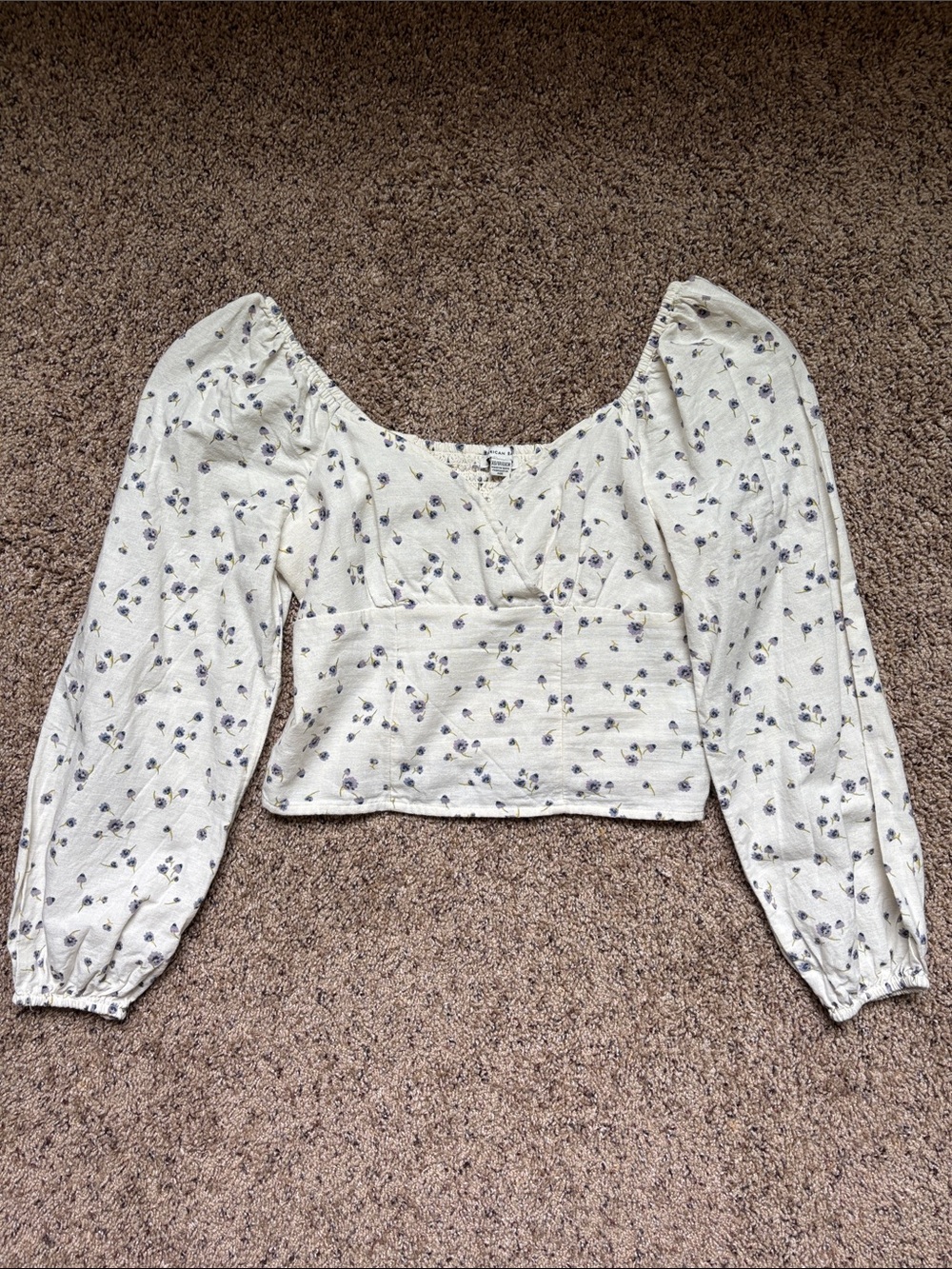 American Eagle Linen Floral Top